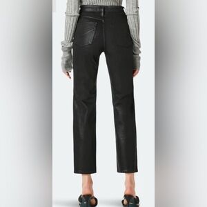 Hudson REMI HIGH RISE STRAIGHT CROP HIGH SHINE BLACK
